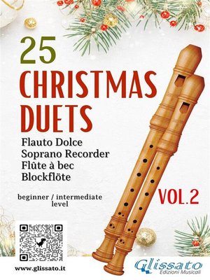 cover image of 25 Christmas Duets for soprano recorder--VOL.2